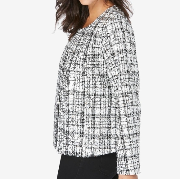 Jessica London 3/4 sleeves Round Neck Open Cropped Blazer NWOT - Picture 4 of 8